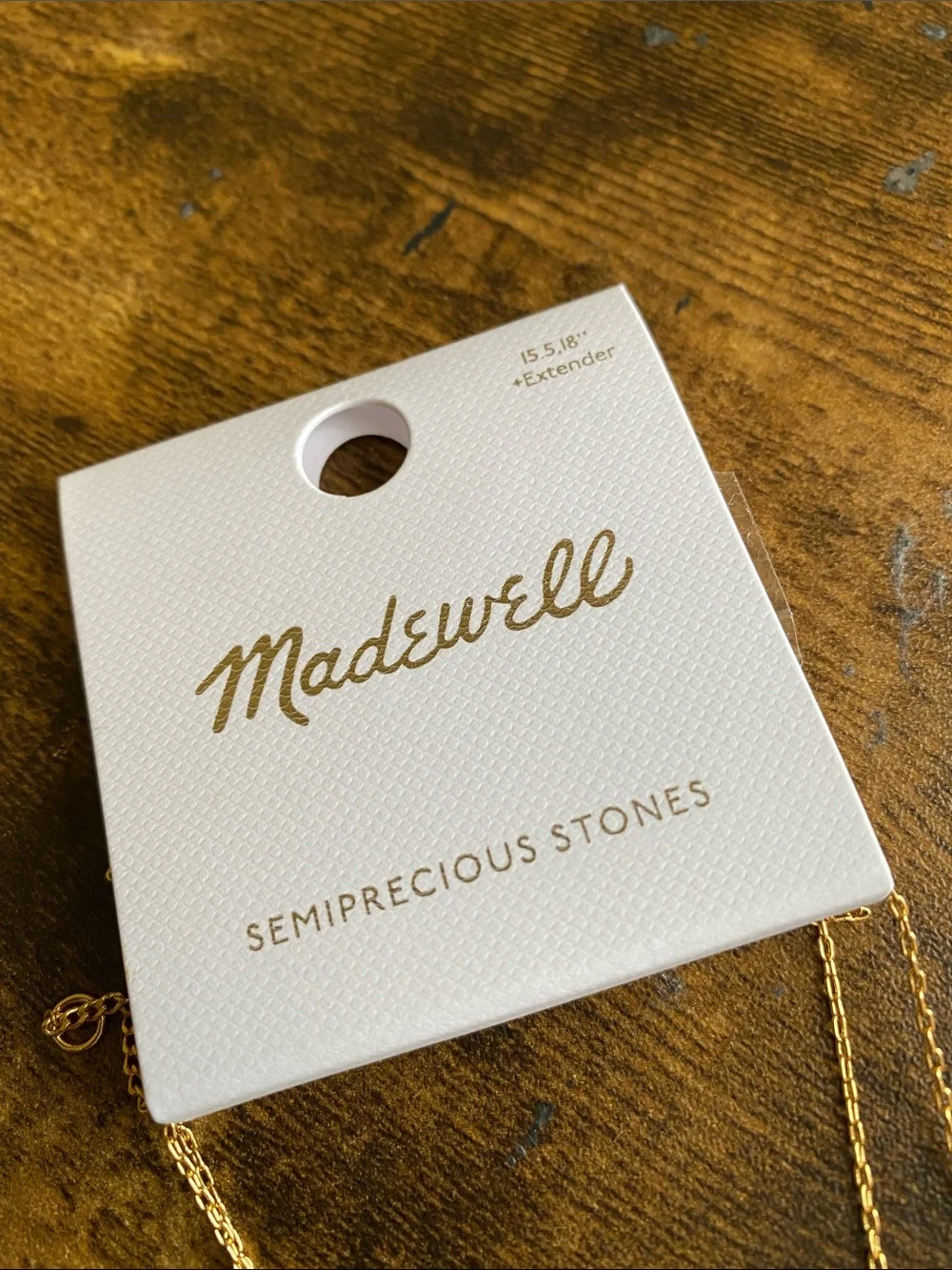 NWT MADEWELL Semiprecious Horn Charm Necklace Set - Picture 7 of 8